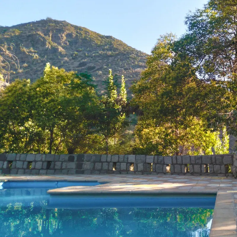 La piscina en la mañana